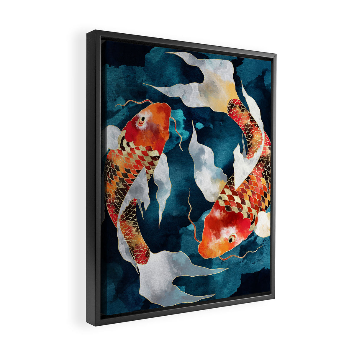 Metallic Koi II Framed Canvas Print Gallery Image 2