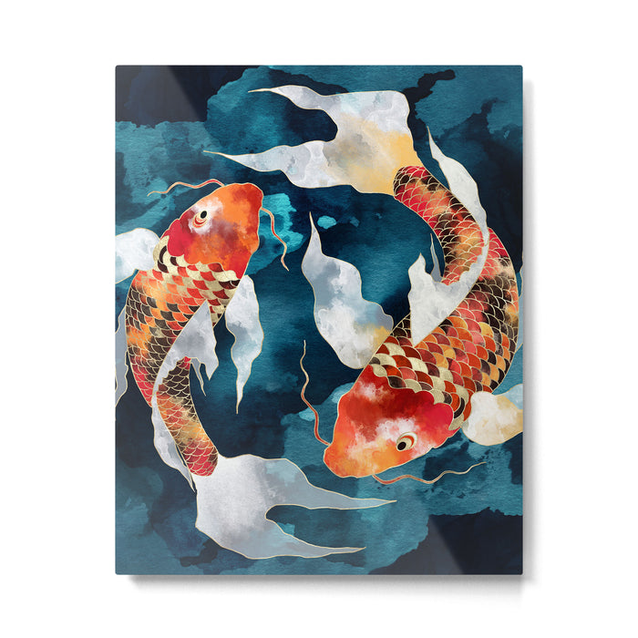 Metallic Koi II Metal Print Gallery Image 1