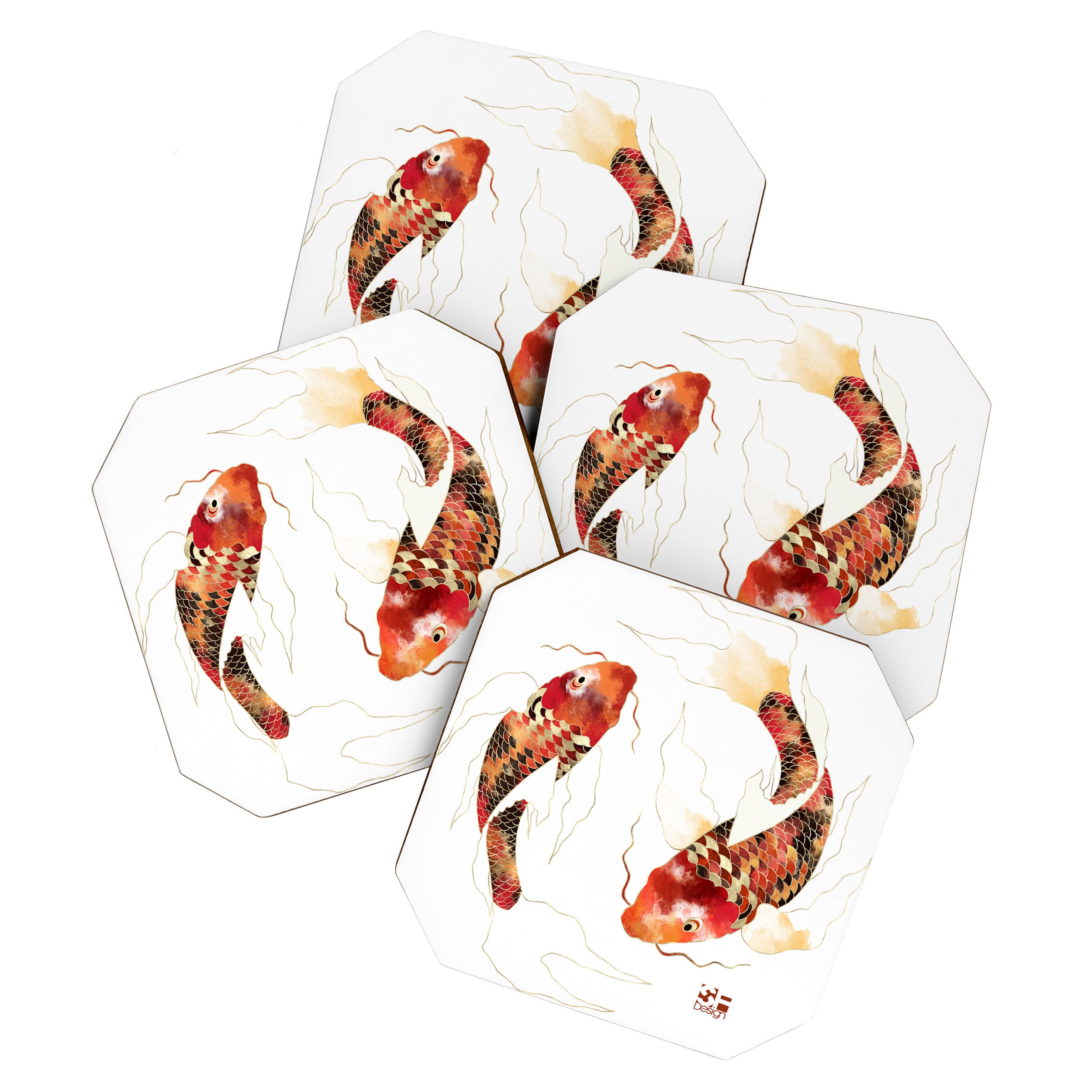Metallic Koi II-Custom Coaster Gallery Image 1