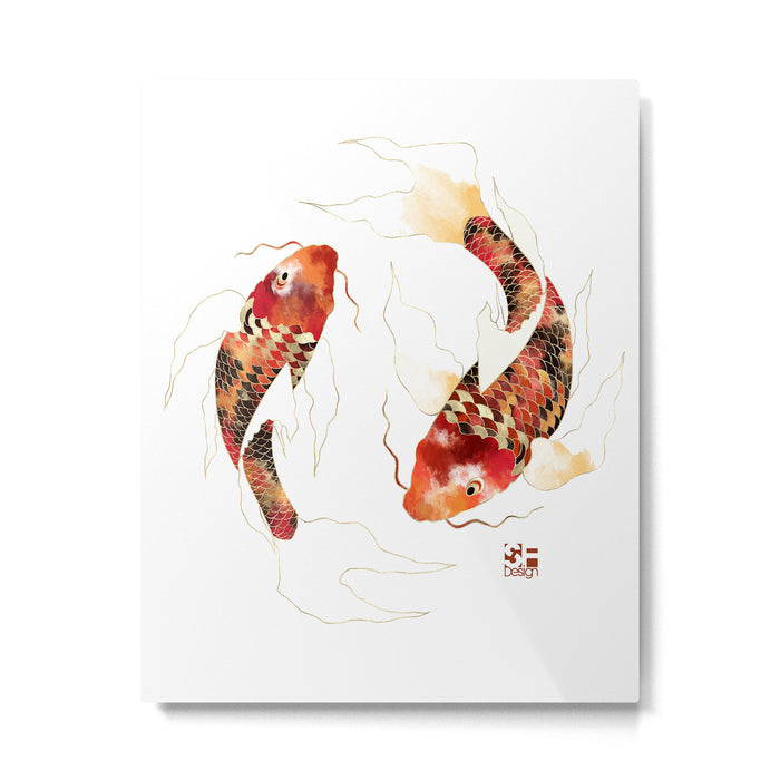 Metallic Koi II-Custom Metal Print Gallery Image 1