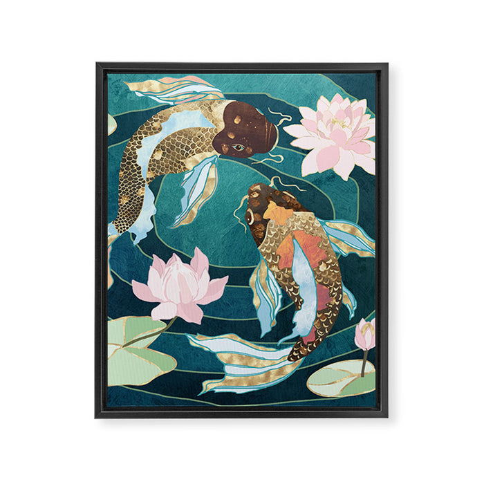 Metallic Koi III Framed Canvas Print Gallery Image 1