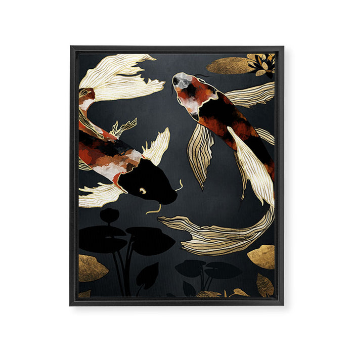 Metallic Koi IV Framed Canvas Print Gallery Image 1