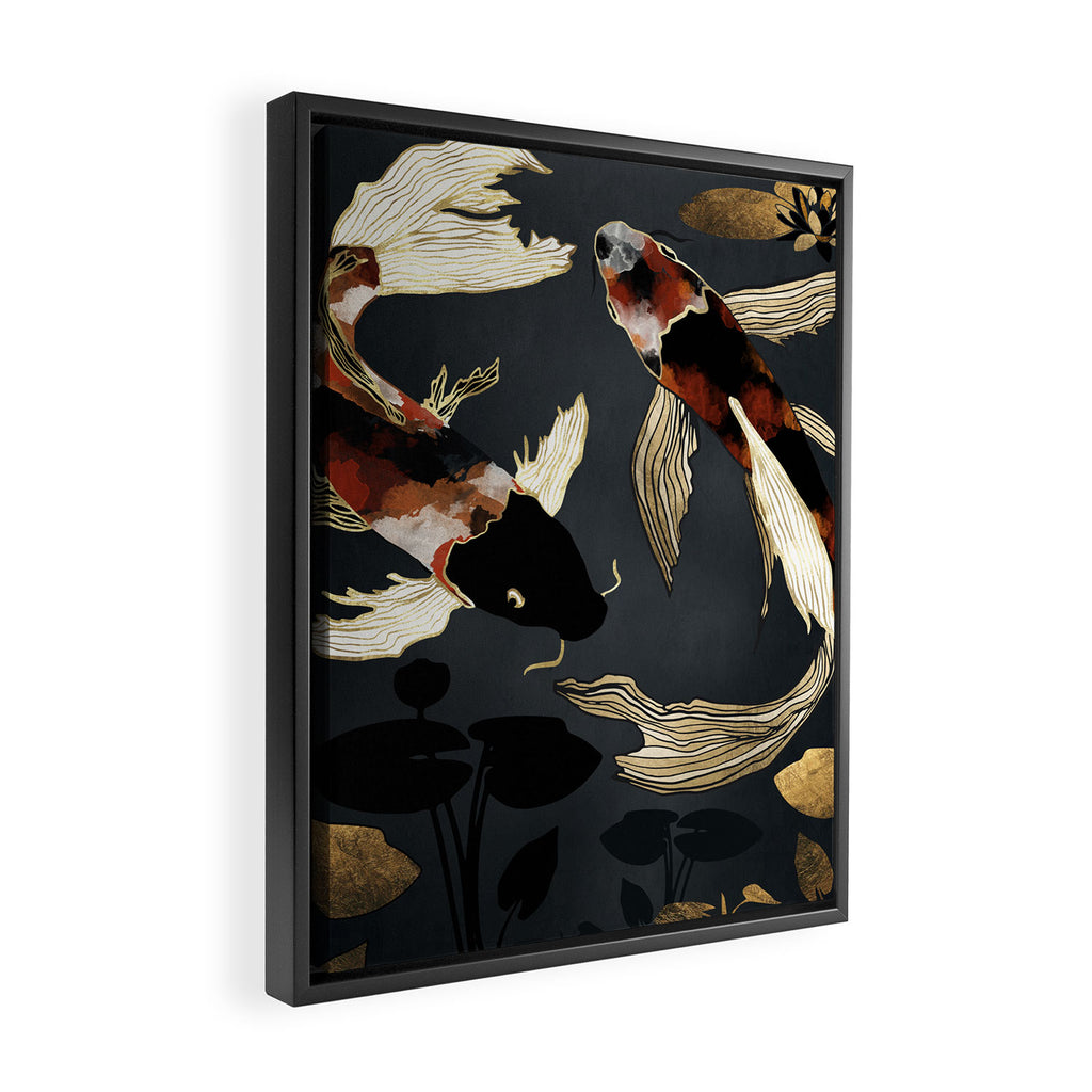 Metallic Koi IV Framed Canvas Print Gallery Image 2