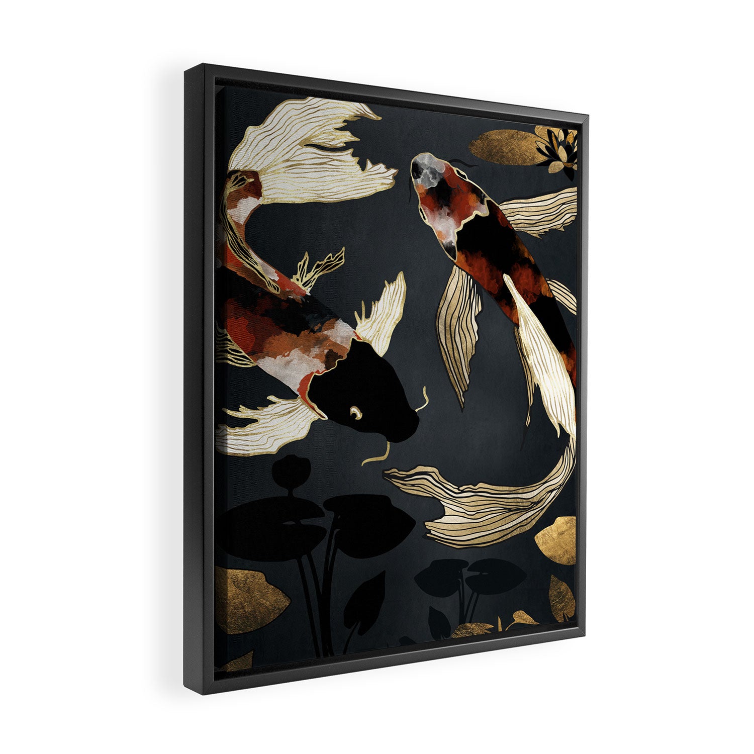 Metallic Koi IV Framed Canvas Print Gallery Image 2