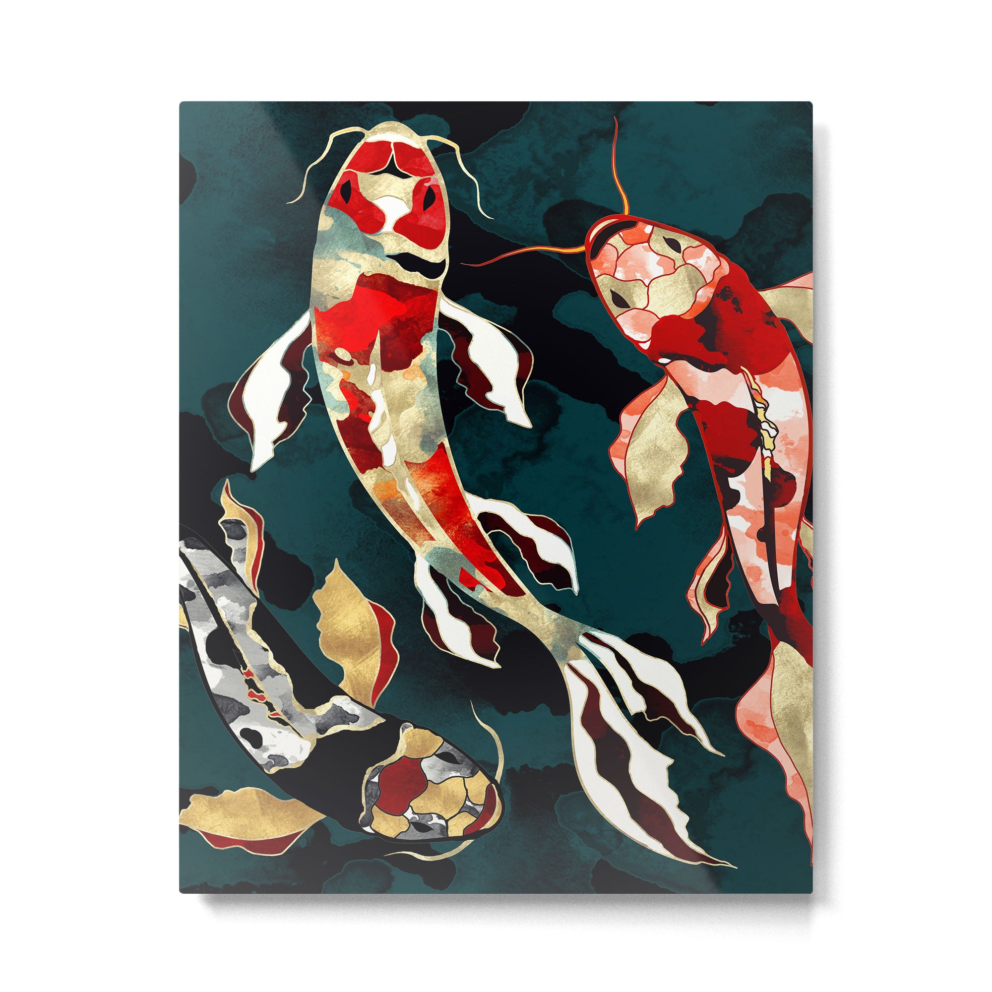 Metallic Koi Metal Print Gallery Image 6