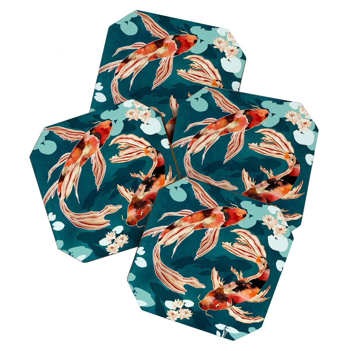 Metallic Koi VII Coaster Gallery Image 1