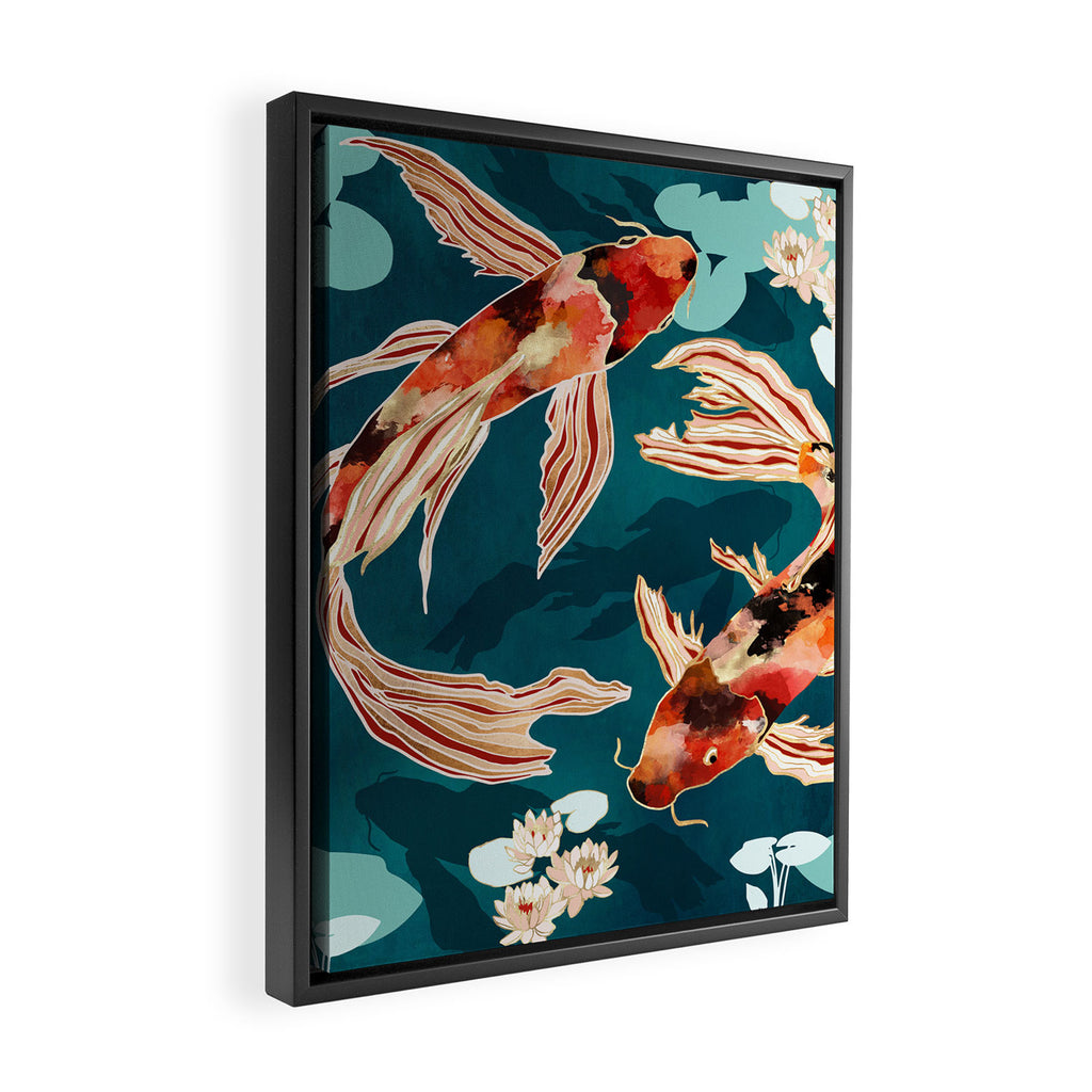 Metallic Koi VII Framed Canvas Print Gallery Image 2