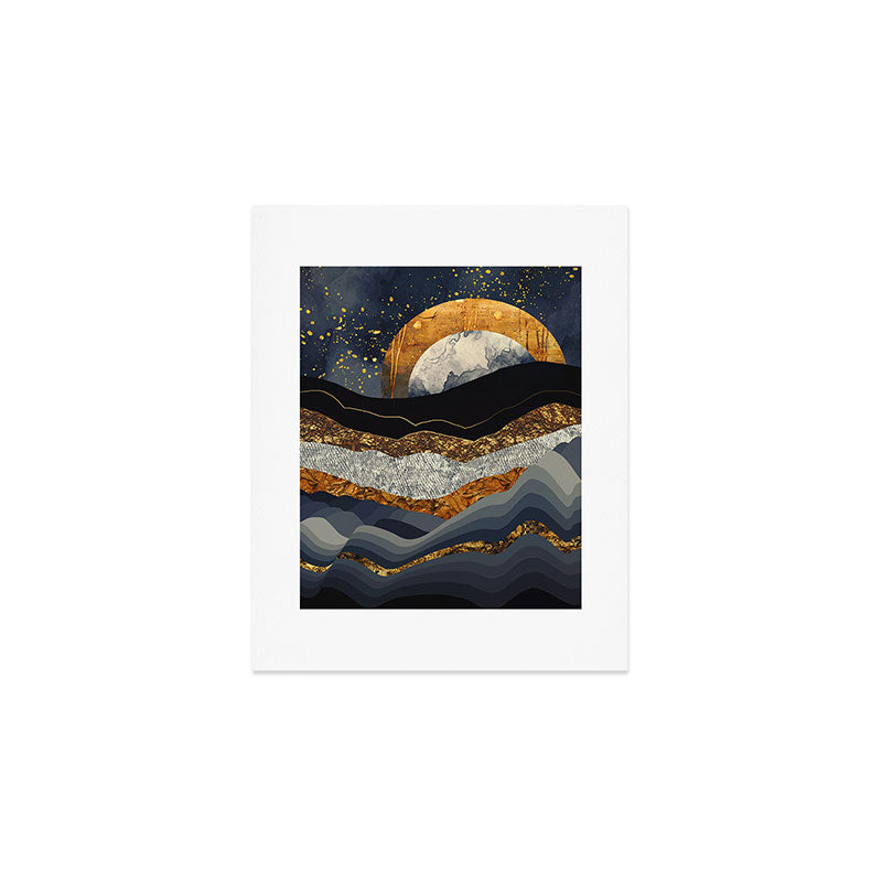 Metallic Mountains Art Print Gallery Image 1