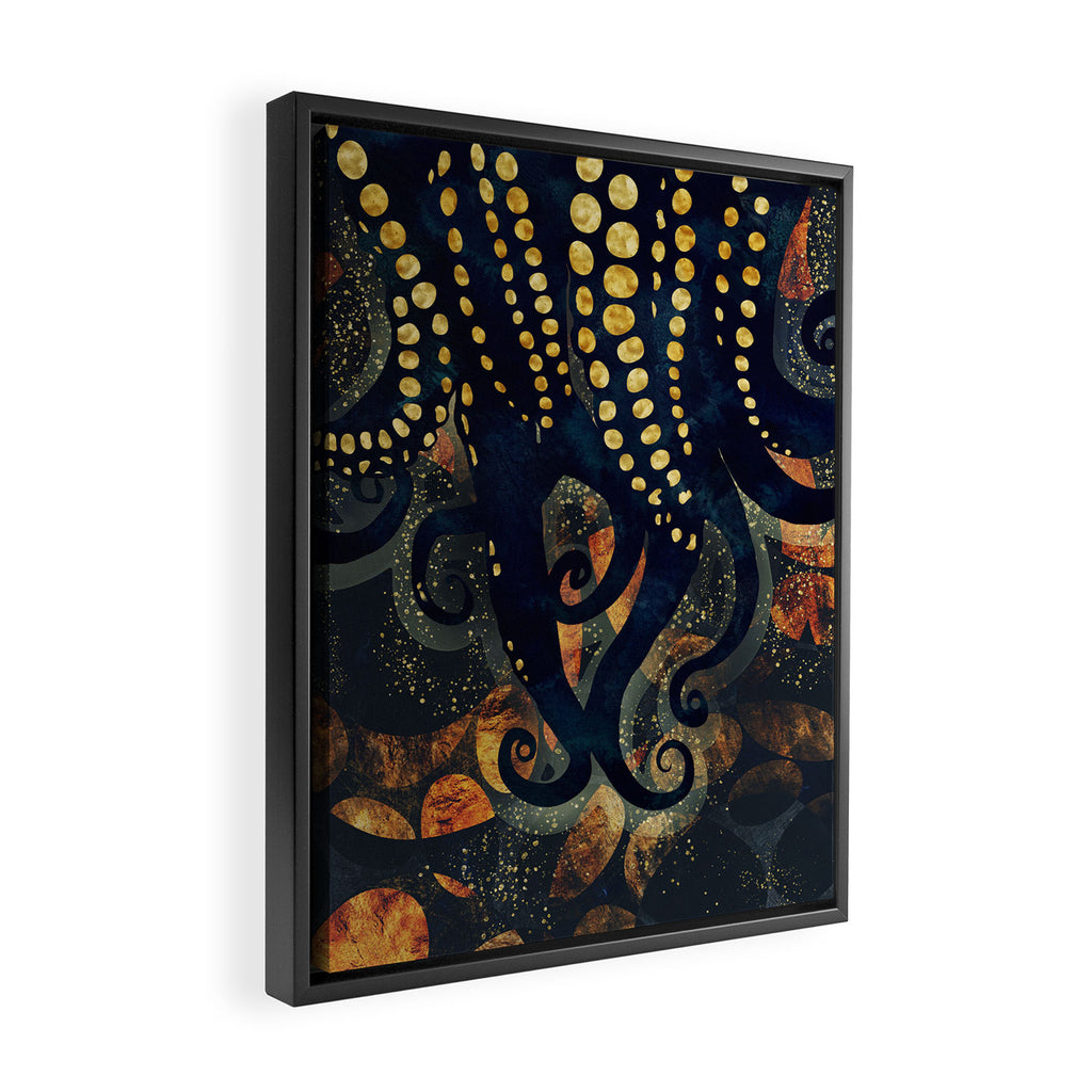 Metallic Ocean Framed Canvas Print Gallery Image 2