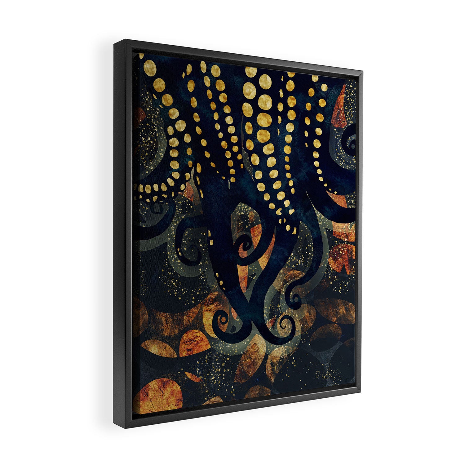 Metallic Ocean Framed Canvas Print Gallery Image 2