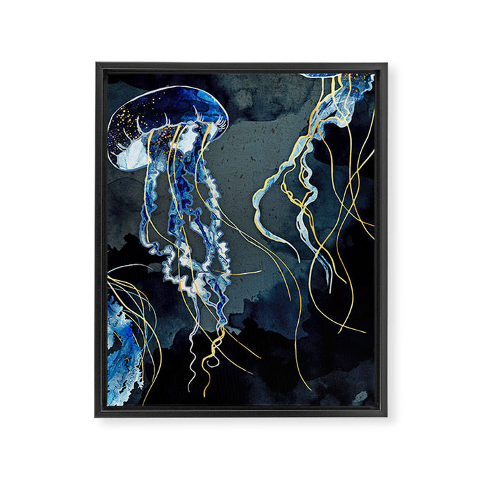 Metallic Ocean III - Flipped Vertical Axis Framed Canvas Print Gallery Image 1