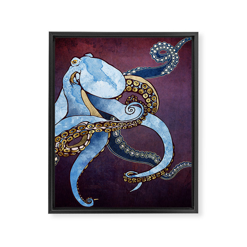 Metallic Octopus III Framed Canvas Print Gallery Image 8