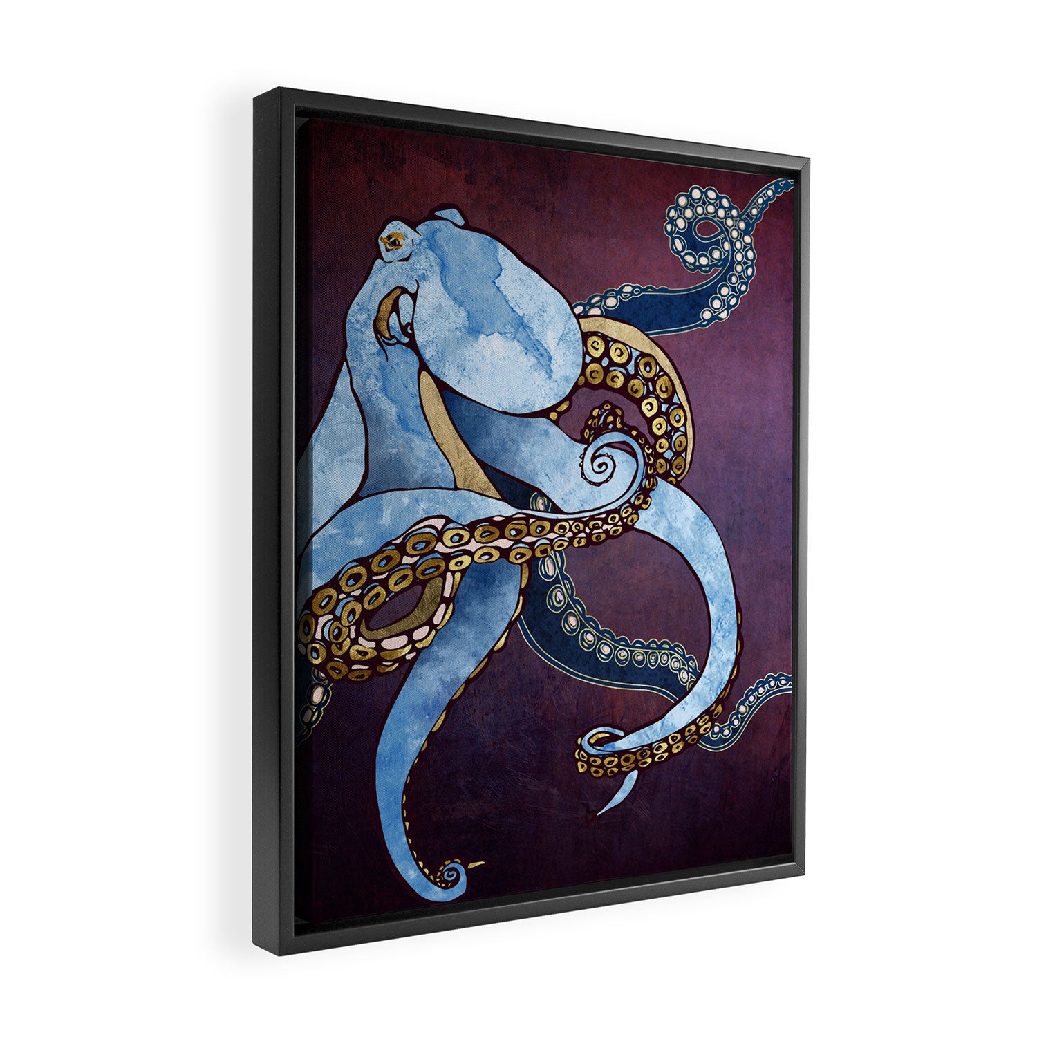 Metallic Octopus III Framed Canvas Print Gallery Image 2