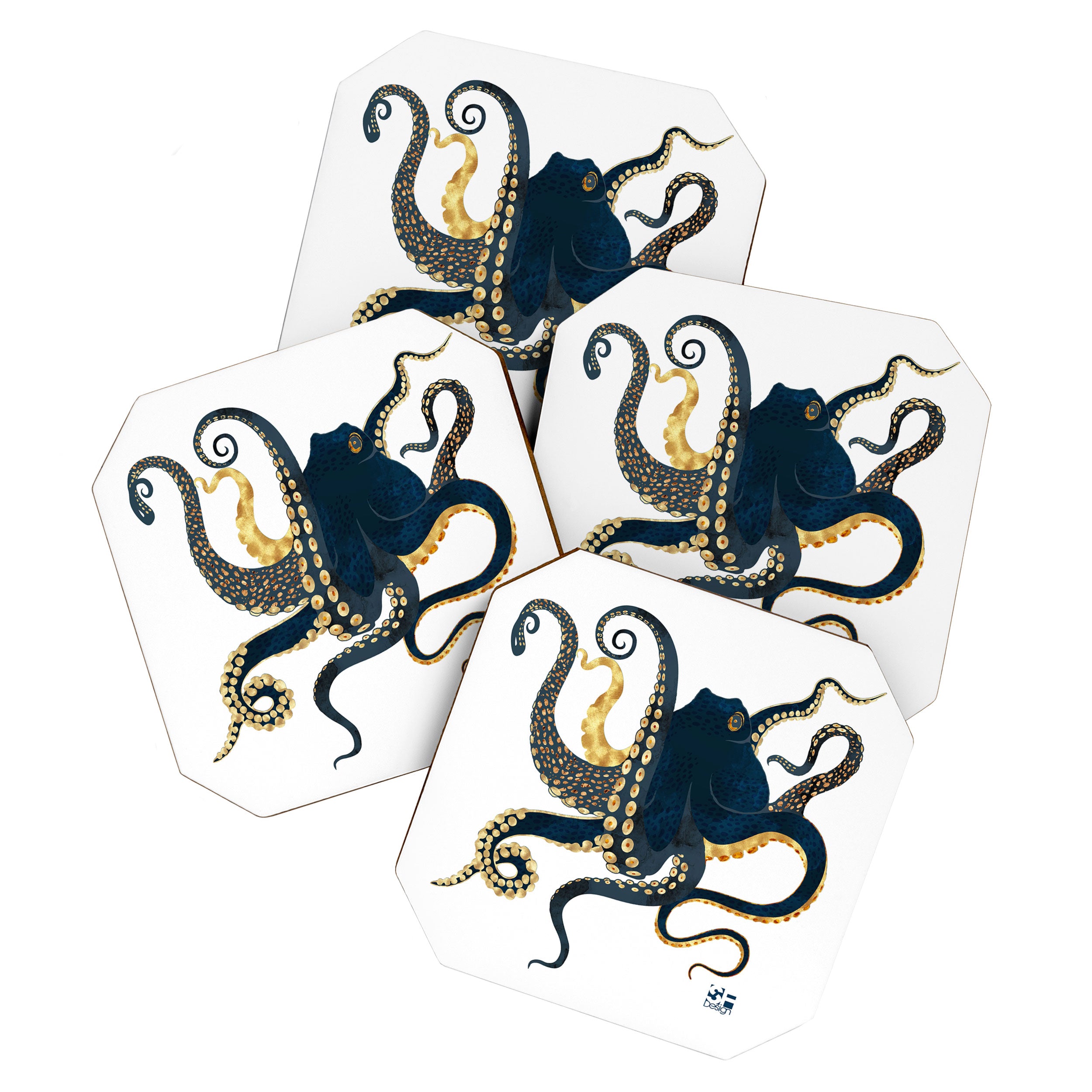 Metallic Octopus IV-Custom Coaster Gallery Image 1