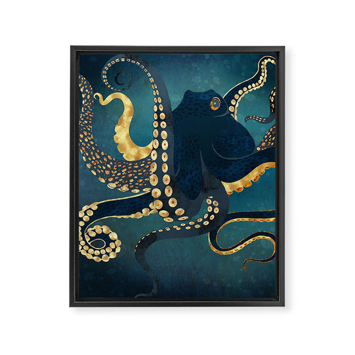 Metallic Octopus IV Framed Canvas Print Gallery Image 1