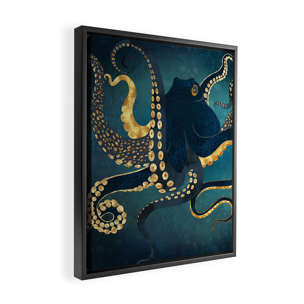 Metallic Octopus IV Framed Canvas Print Gallery Image 2