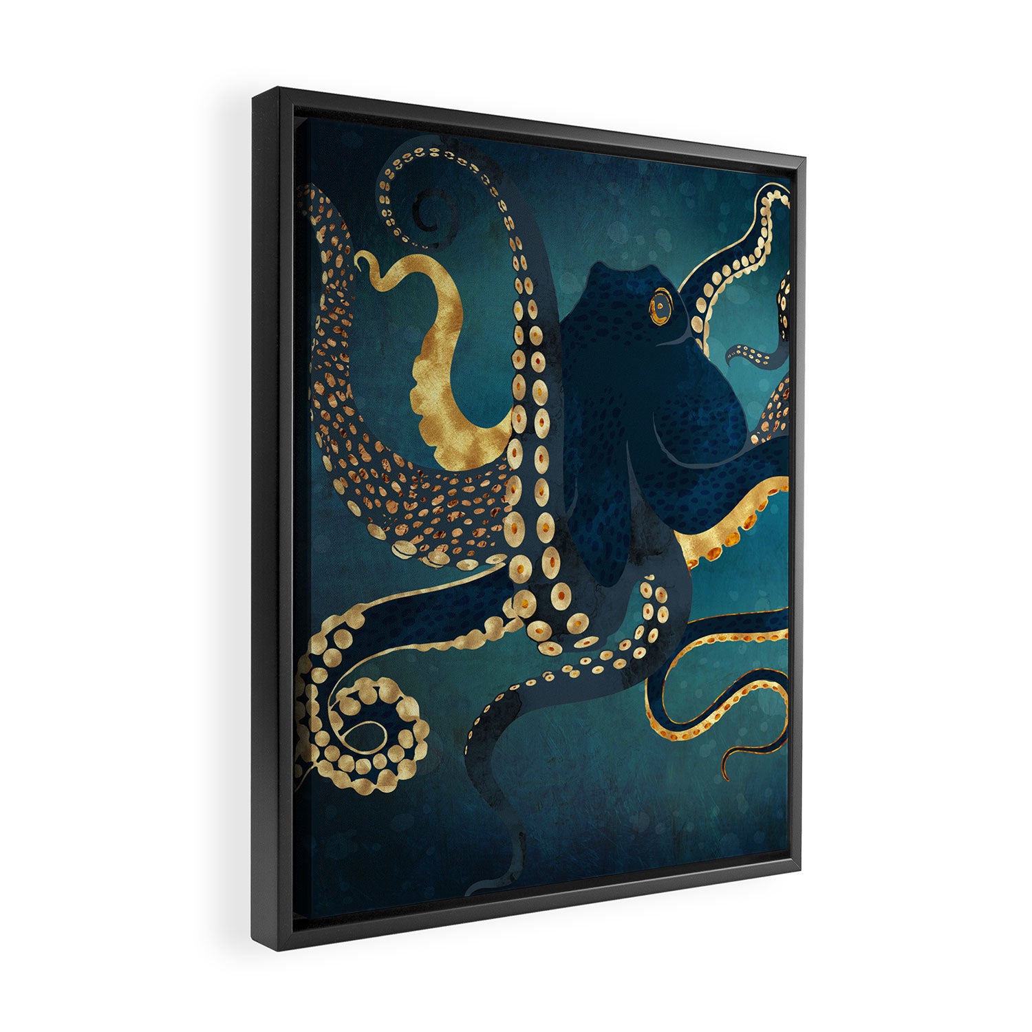 Metallic Octopus IV Framed Canvas Print Gallery Image 2