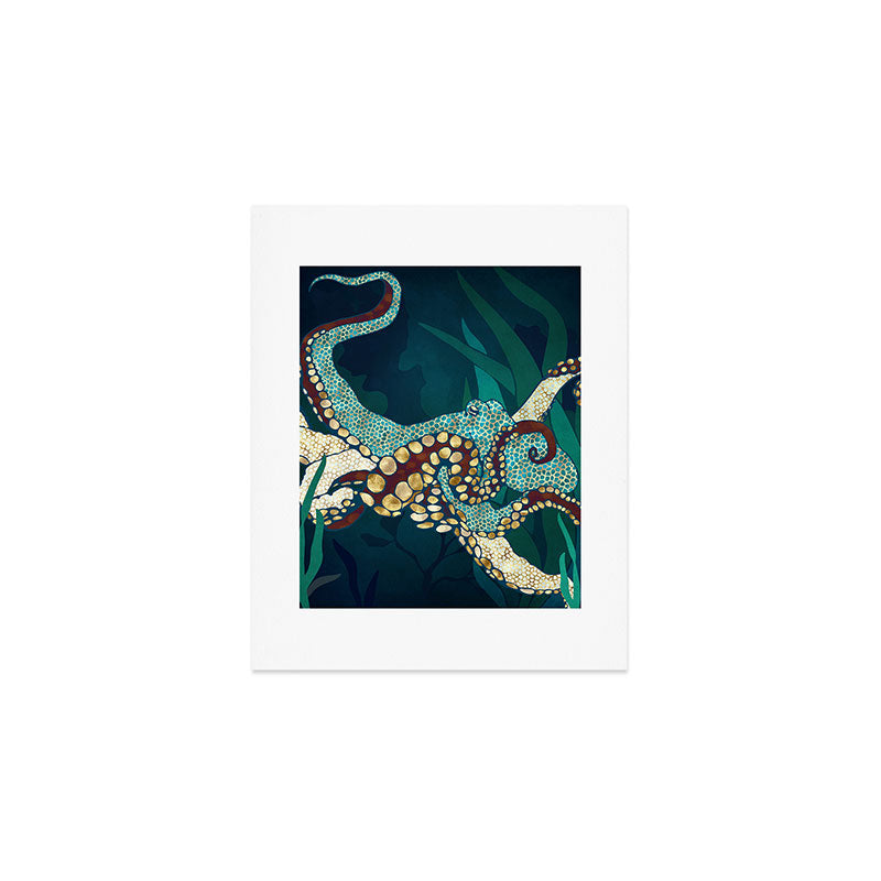 Metallic Octopus V Art Print Gallery Image 1