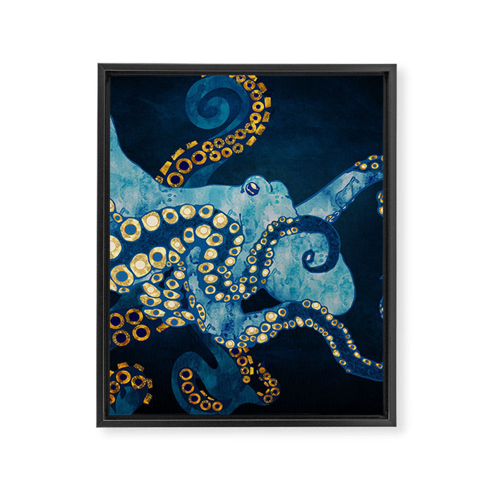 Metallic Octopus VII Framed Canvas Print Gallery Image 1