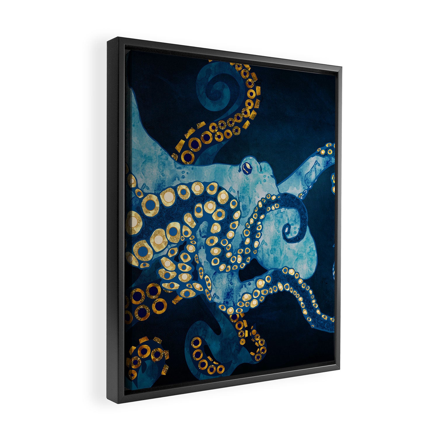 Metallic Octopus VII Framed Canvas Print Gallery Image 2