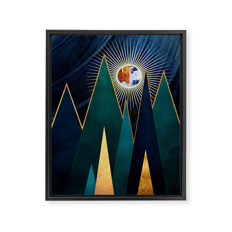 Metallic Peaks Framed Canvas Print Gallery Image 8