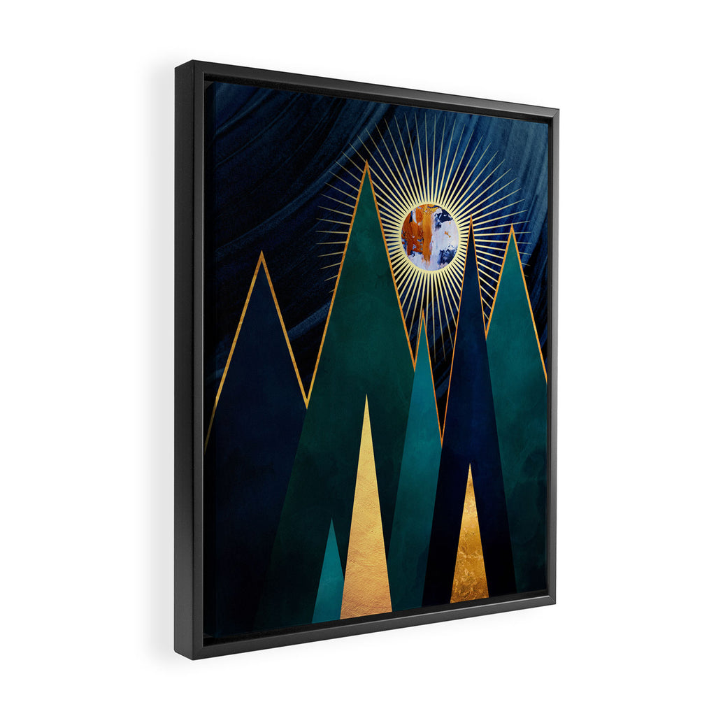 Metallic Peaks Framed Canvas Print Gallery Image 2