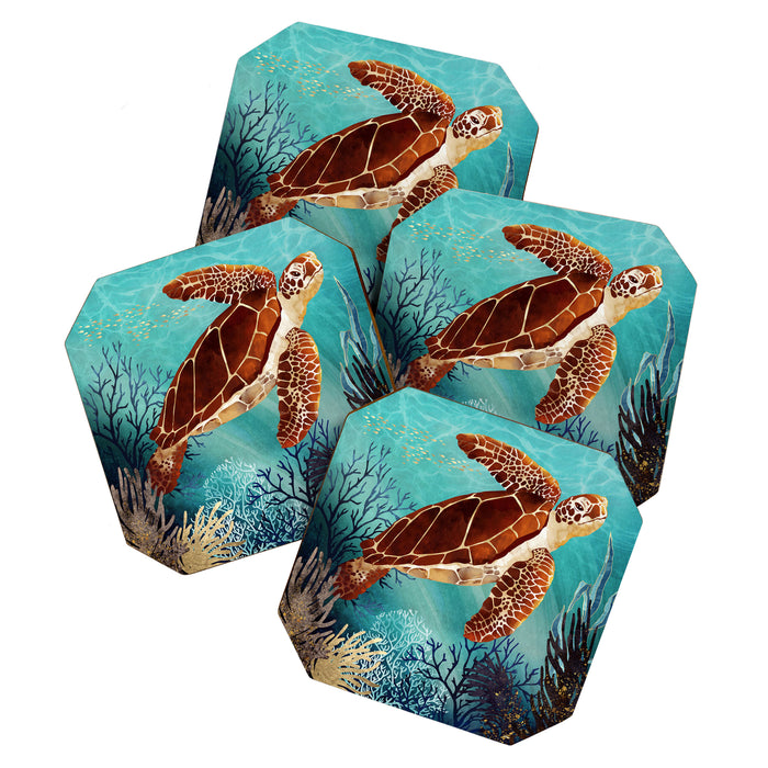 Metallic Sea Turtle Coaster Gallery Image 1