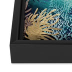 Metallic Sea Turtle Framed Canvas Print Gallery Image 3