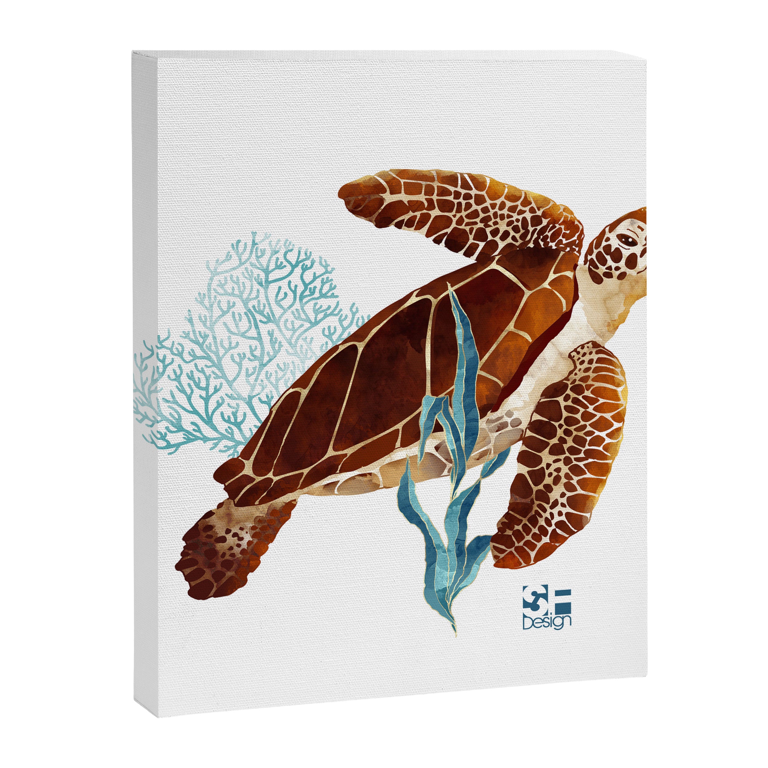 Metallic Sea Turtle-Custom Canvas Print Gallery Image 8