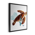 Metallic Sea Turtle-Custom Framed Canvas Print Gallery Image 2
