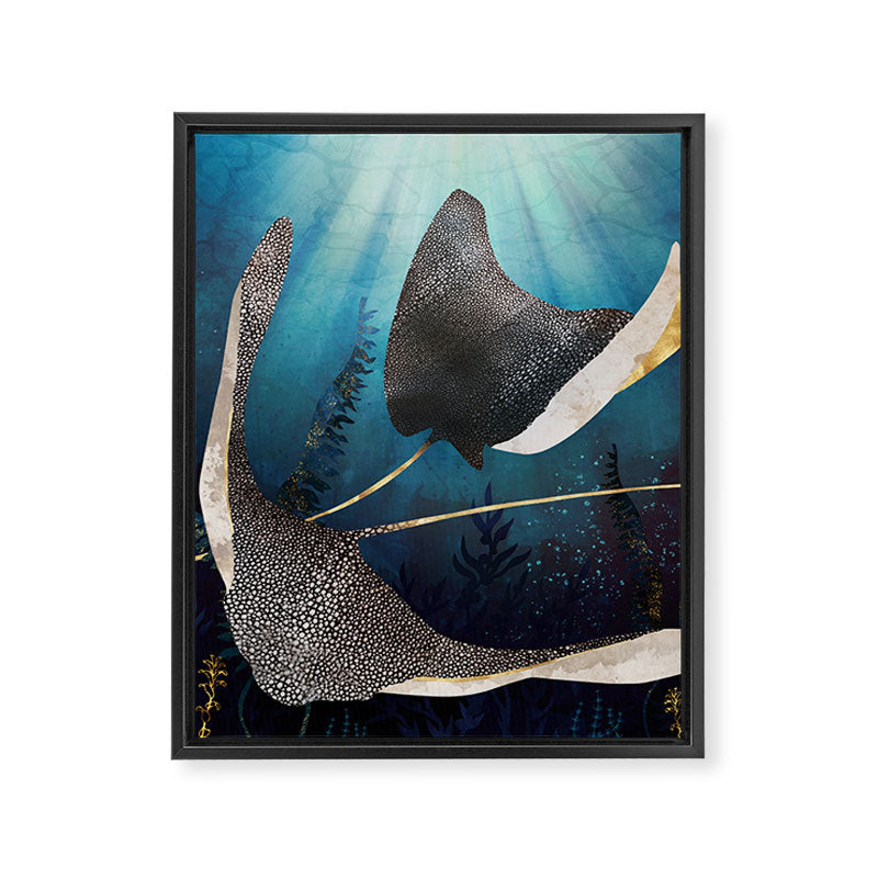 Metallic Stingray Framed Canvas Print Gallery Image 8