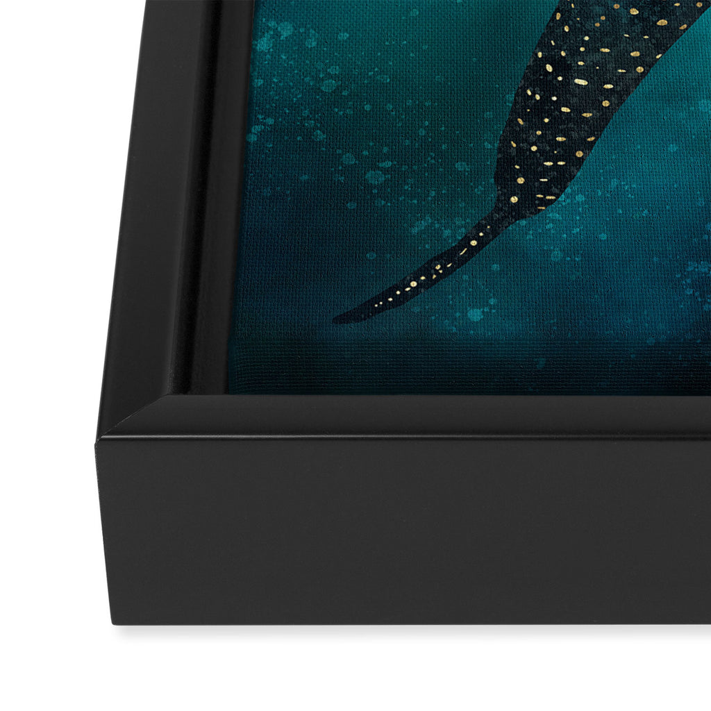 Metallic Whale Shark Framed Canvas Print Gallery Image 3