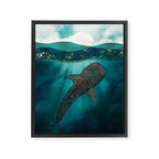 Metallic Whale Shark Framed Canvas Print Gallery Image 8