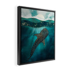 Metallic Whale Shark Framed Canvas Print Gallery Image 2