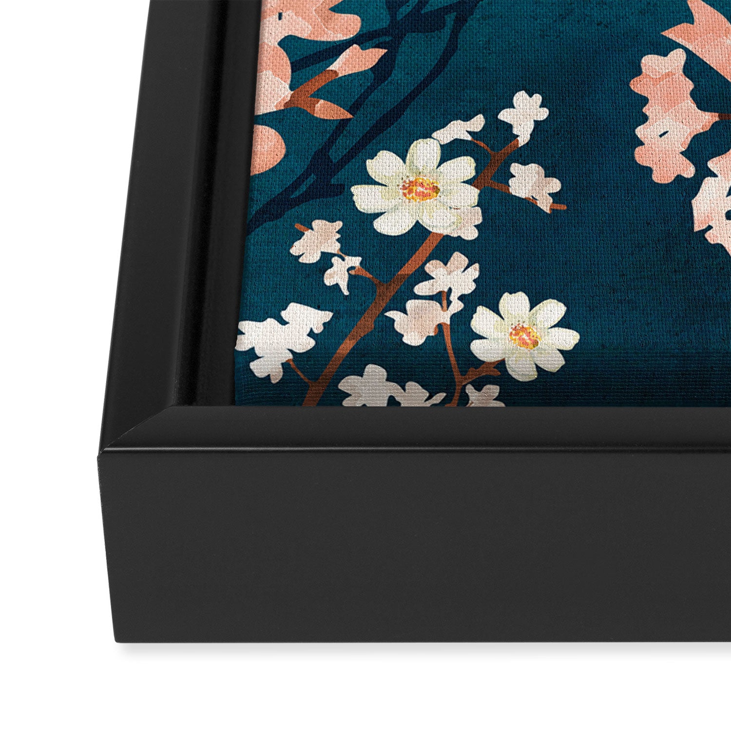 Midnight Blossom Framed Canvas Print Gallery Image 3