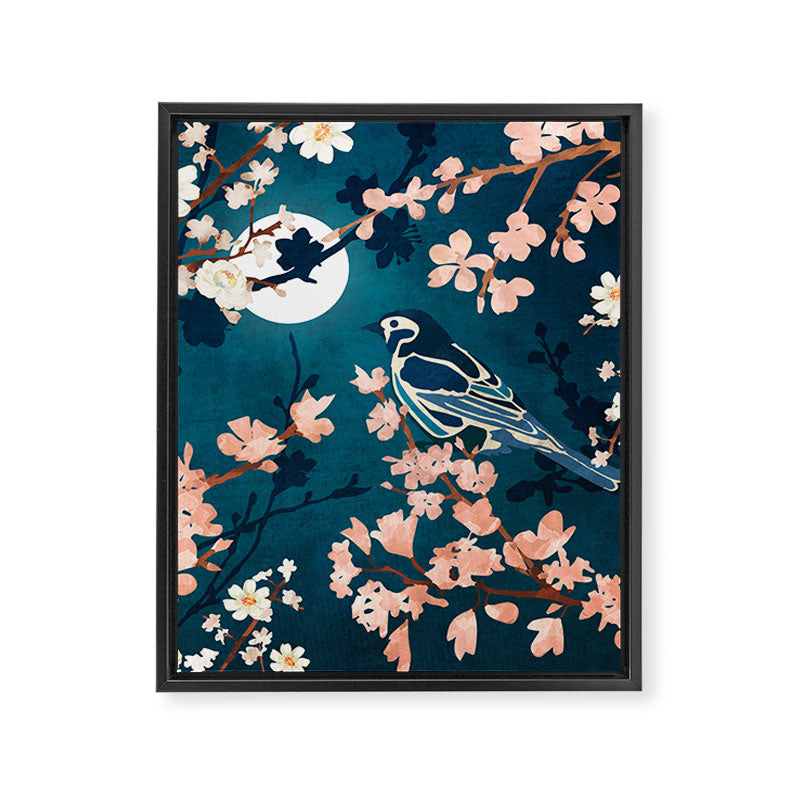 Midnight Blossom Framed Canvas Print Gallery Image 8