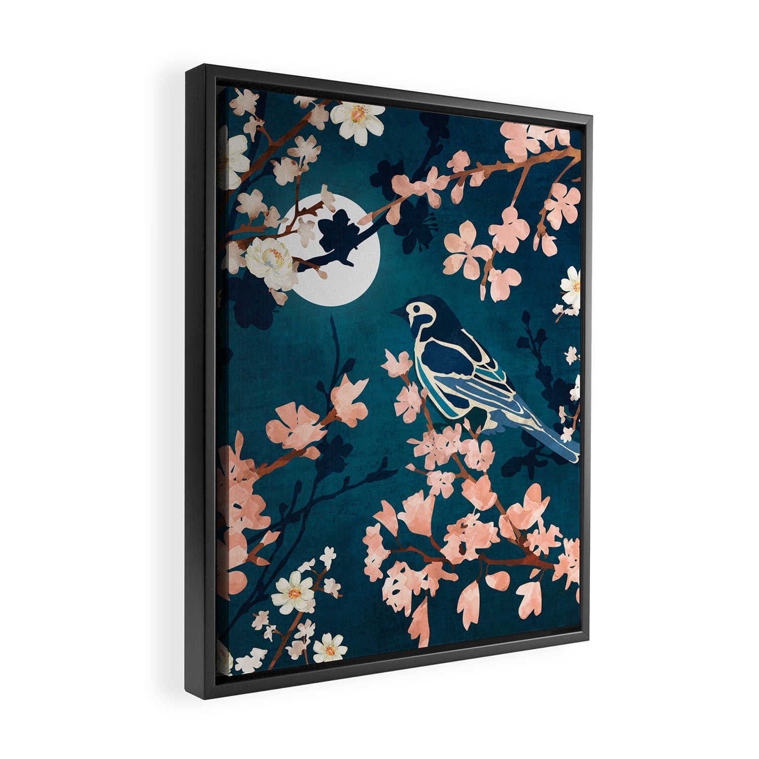 Midnight Blossom Framed Canvas Print Gallery Image 2