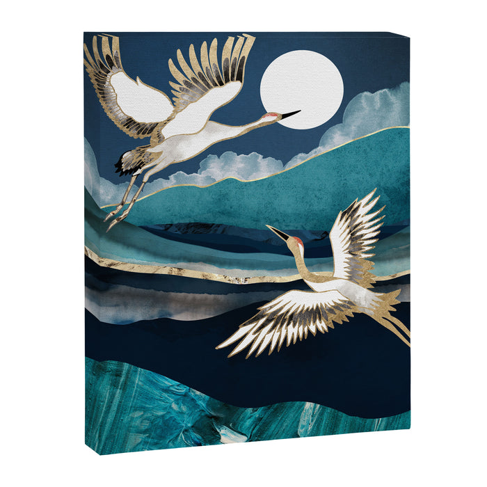 Midnight Cranes Canvas Print Gallery Image 1