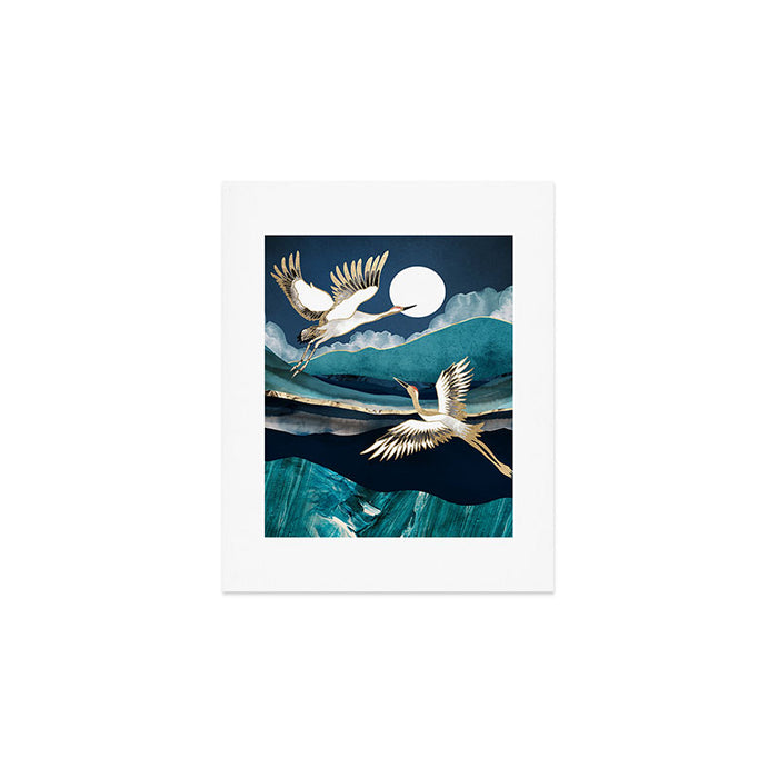 Midnight Cranes Art Print Gallery Image 1