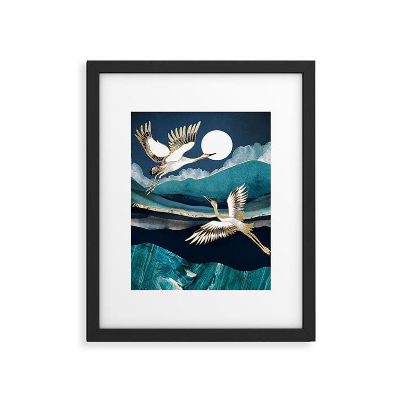 Midnight Cranes Framed Art Print Gallery Image 6