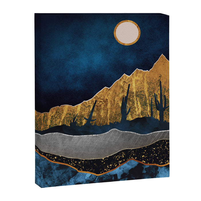 Midnight Desert Moon Canvas Print Gallery Image 1