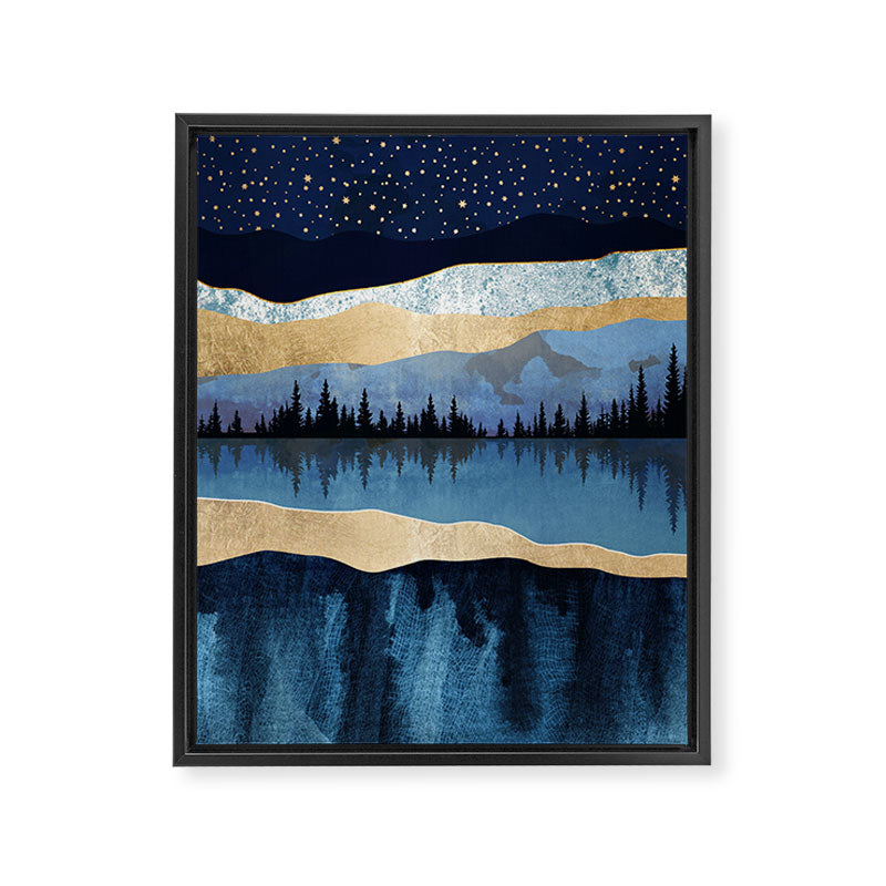 Midnight Lake Framed Canvas Print Gallery Image 8