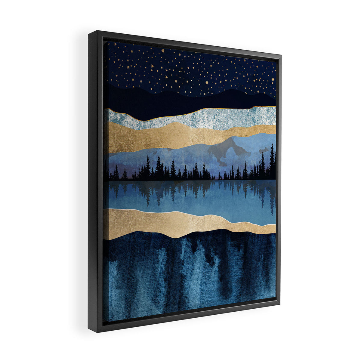 Midnight Lake Framed Canvas Print Gallery Image 2