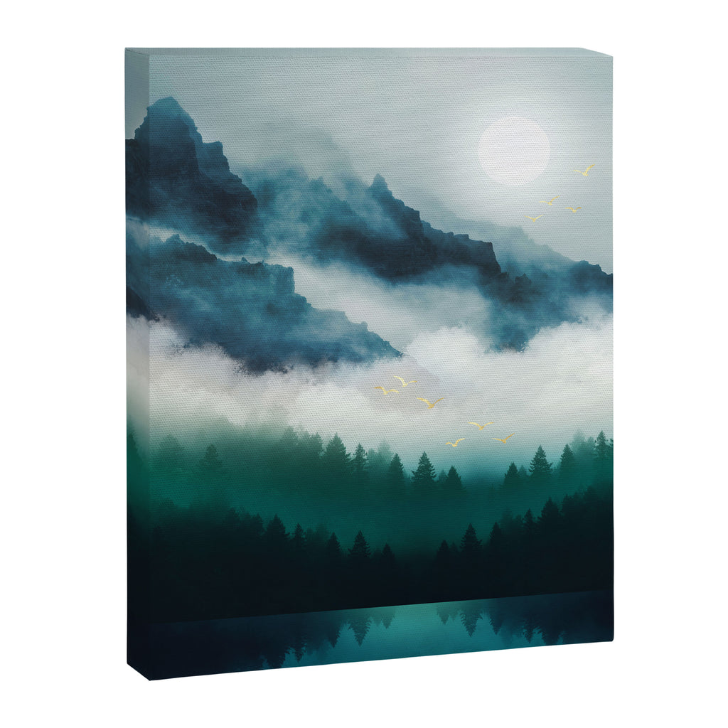 Midnight Moon Reflection Canvas Print Gallery Image 8