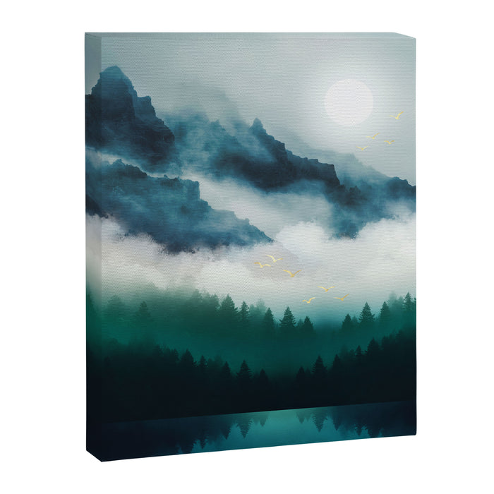 Midnight Moon Reflection Canvas Print Gallery Image 1