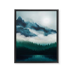 Midnight Moon Reflection Framed Canvas Print Gallery Image 8