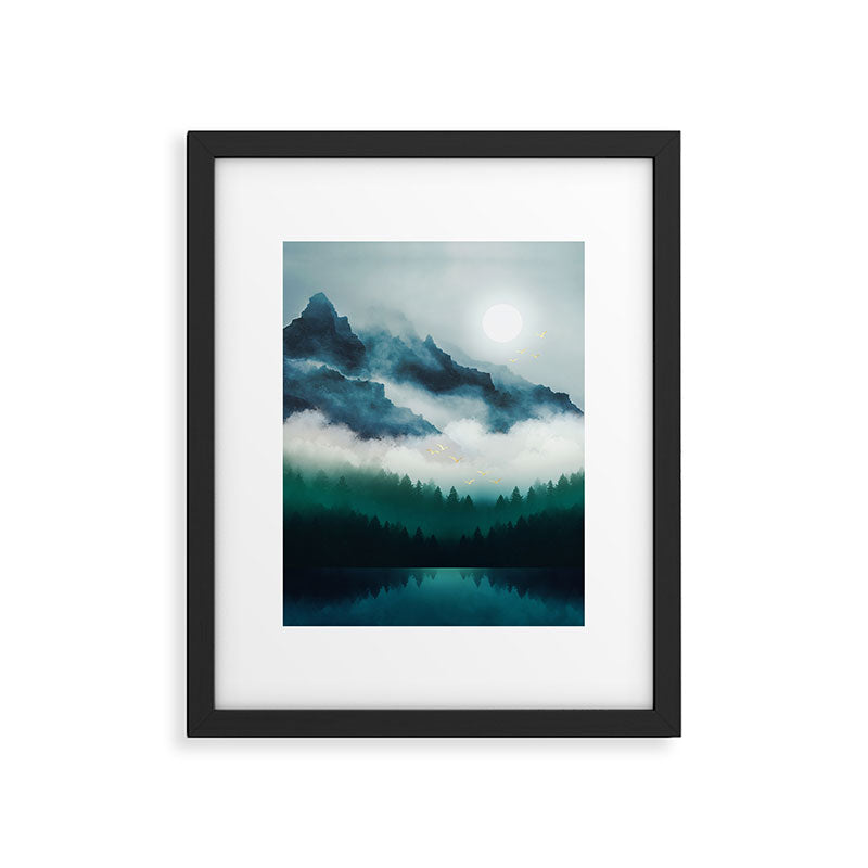 Midnight Moon Reflection Framed Art Print Gallery Image 6