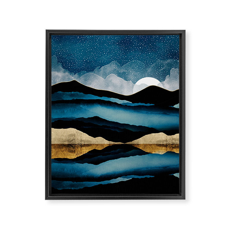 Midnight Mountain Framed Canvas Print Gallery Image 8