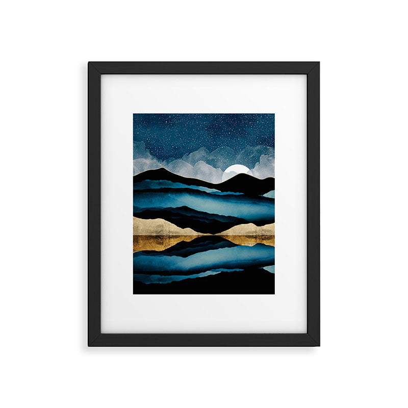 Midnight Mountain Framed Art Print Gallery Image 6
