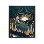 Midnight Mountains Framed Canvas Print Gallery Image 8